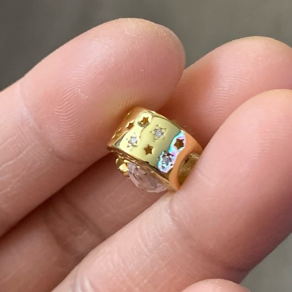 NWOT Gold Sparkling Shooting Star Charm Sterling Silver 925 - Picture 14 of 16